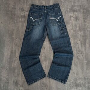 Vintage VTG Y2K 2000's 00's Baggy Relax Fit Wide Legged Denim Jeans Carpenter